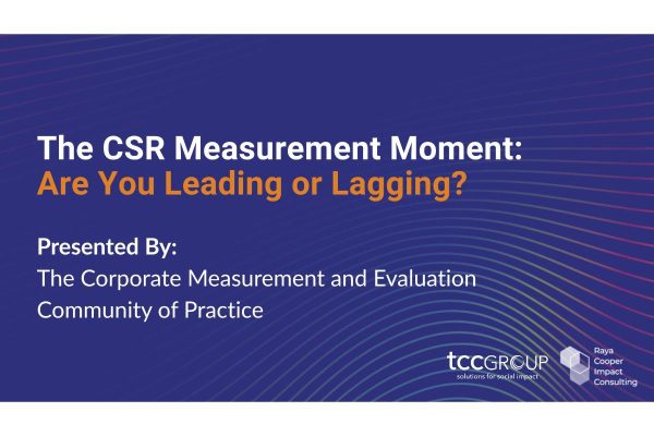 Webinar - The CSR Measurement Moment: Are You Leading or Lagging?